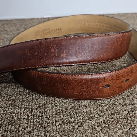 Vintage Brighton Museum Collection Brown Leather Silver Noahs Ark Belt Sz M - Picture 7 of 7